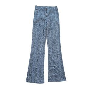 SO Pull On‎ Flare Pants Women S Gray Herringbone Dark Academia Office Siren Y2K